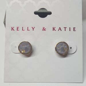 Kelly & Katie Gold and Gray Stud Earrings